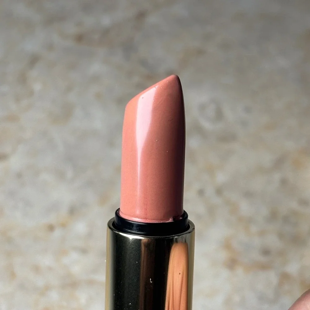 bareMinerals Marvelous Moxie Lipstick Full Size Take Charge Nude Pink Gold Case